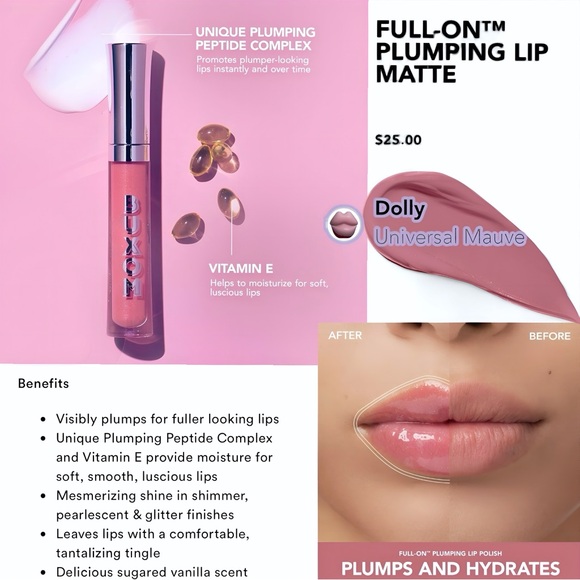 BUXOM Full-On Plumping Lip
Matte in DOLLY (NIB) - Picture 3 of 7